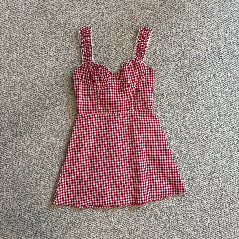 Princess Polly Red Gingham Mini Dress